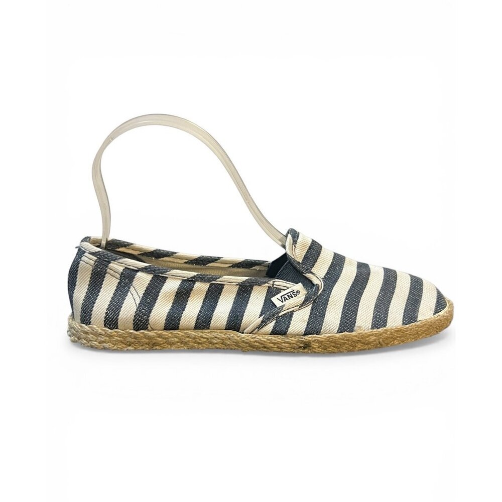 Vans Slip-On Lo Pro Nautical Stripe espadrille sneakers Womens Size 6